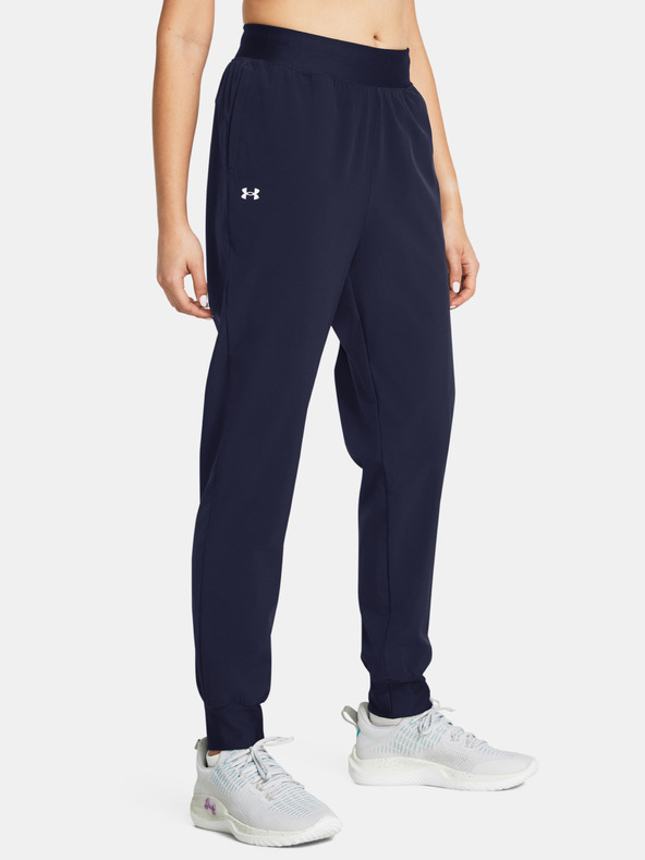 Under Armour Γυναικείο αθλητικό παντελόνι Under Armour UA Rival Hi Rise Woven Pant-BLU