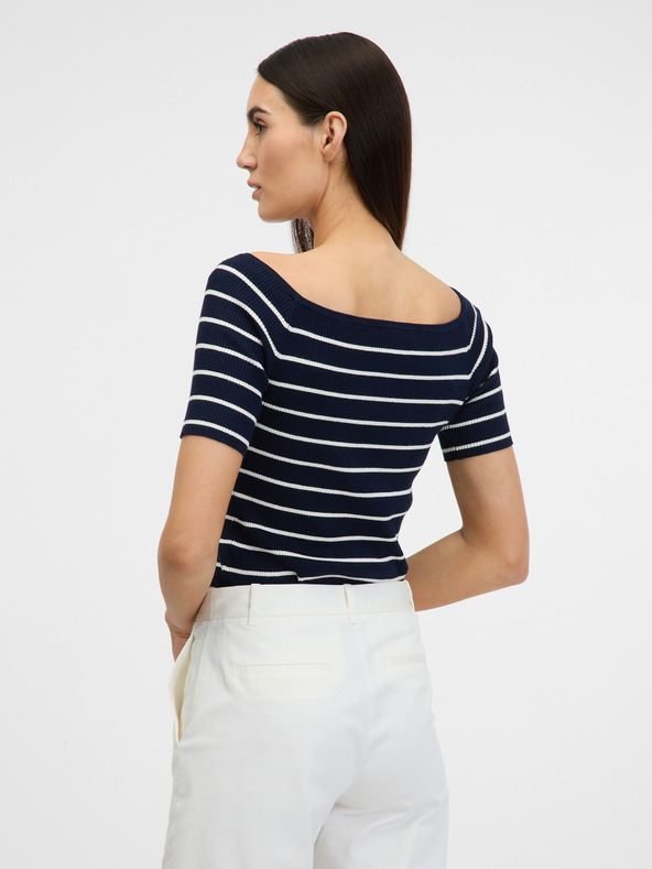 Orsay Σκούρο μπλε γυναικείο μπλουζάκι με τρία τέταρτα μανίκια ORSAY