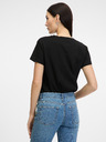 Orsay Μαύρο γυναικείο κοντομάνικο μπλουζάκι ORSAY