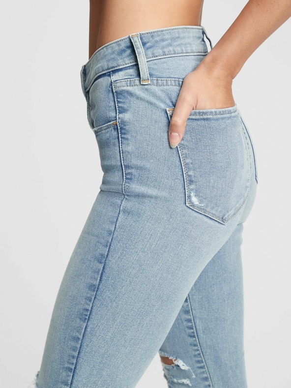 GAP Τζιν jeggings mid rise με φθορές universal GAP