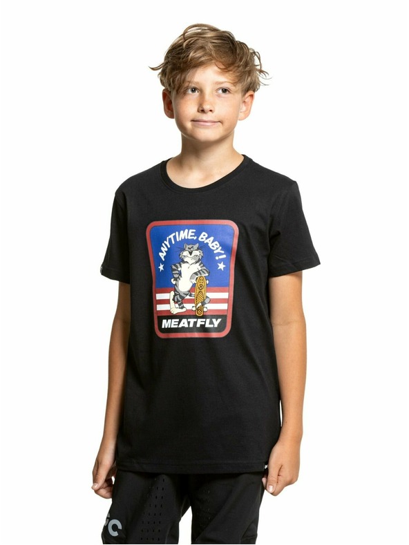 Meatfly Meatfly παιδικό μπλουζάκι Tomcat Μαύρο | Μαύρο | Μέγεθος 146 | 100% βαμβάκι