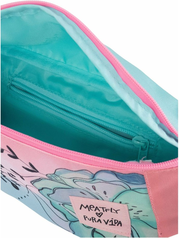 Meatfly Meatfly τσαντάκι μέσης X Pura Vida Taya Μέντα Λουλούδια | Μπλε | Όγκος 2,5 L
