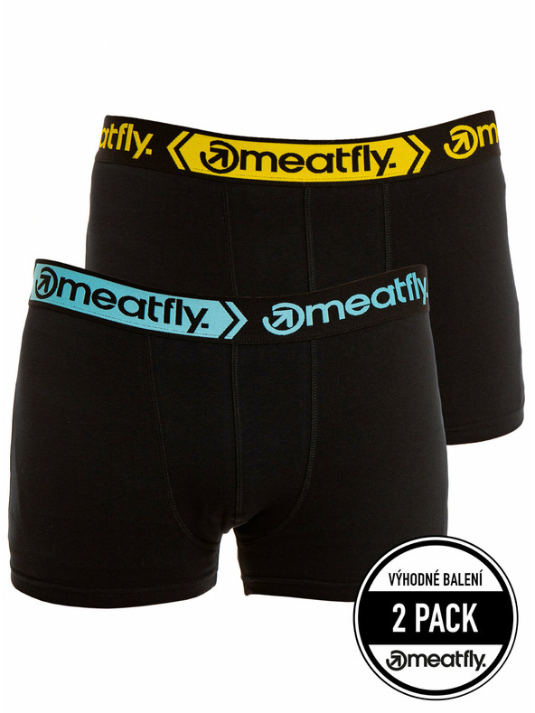 Meatfly Meatfly ανδρικά μποξεράκια Balboa Boxershorts Double Pack Black | Μαύρο | Μέγεθος
