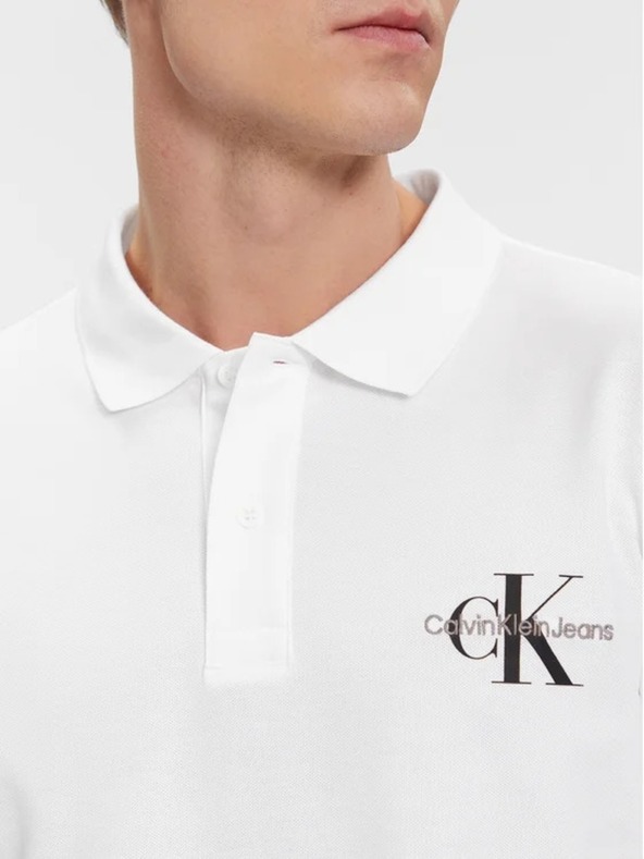 Calvin Klein Ανδρικό λευκό polo Calvin Klein Regular Λευκό