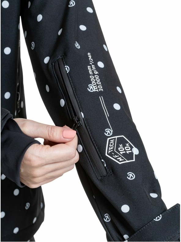 Meatfly Meatfly γυναικείο softshell μπουφάν Zaja Dots Μαύρο | Μαύρο | Μέγεθος