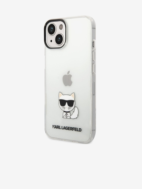 Karl Lagerfeld Karl Lagerfeld Choupette Logo Πίσω Κάλυμμα για iPhone 14 Plus Διαφανές