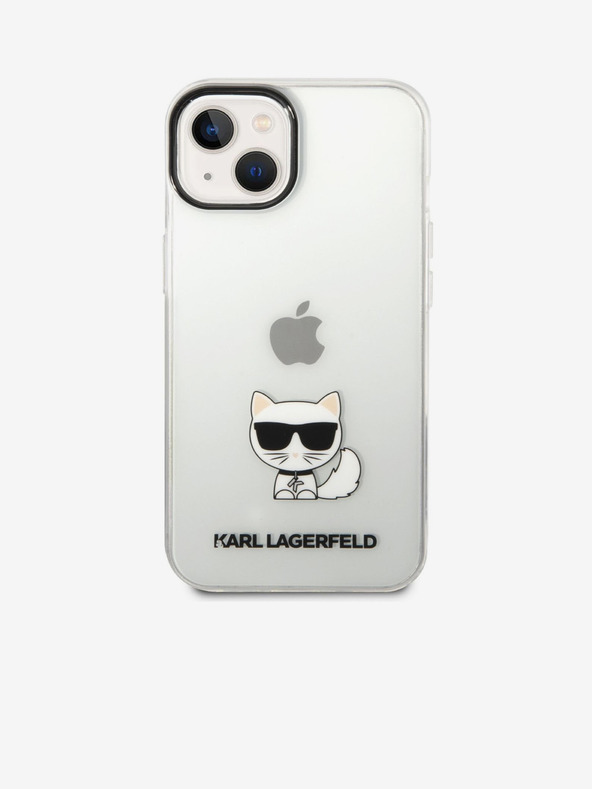 Karl Lagerfeld Karl Lagerfeld Choupette Logo Πίσω Κάλυμμα για iPhone 14 Plus Διαφανές