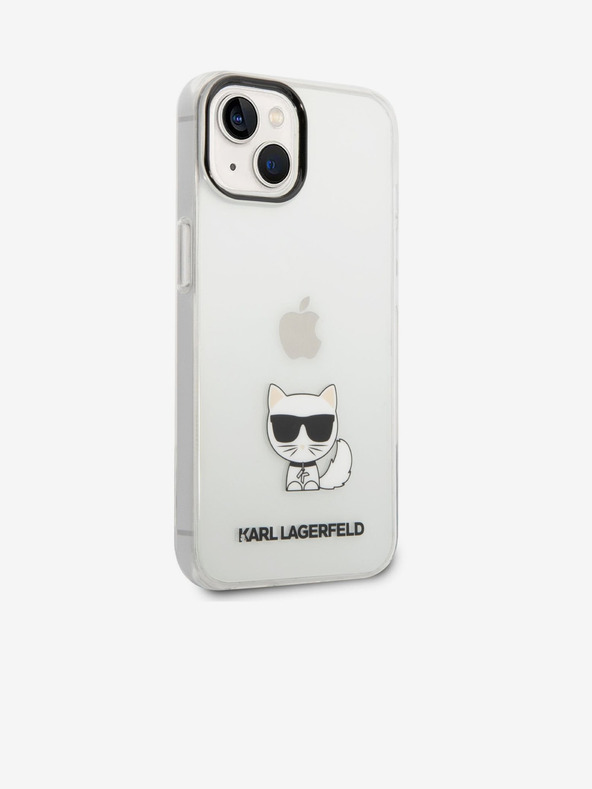 Karl Lagerfeld Karl Lagerfeld Choupette Logo Πίσω Κάλυμμα για iPhone 14 Plus Διαφανές