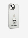 Karl Lagerfeld Karl Lagerfeld Choupette Logo Πίσω Κάλυμμα για iPhone 14 Plus Διαφανές