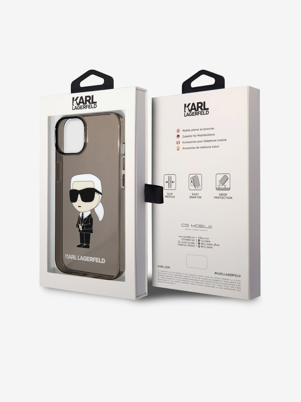 Karl Lagerfeld Karl Lagerfeld IML Ikonik NFT Πίσω Κάλυμμα για iPhone 14 Plus Μαύρο