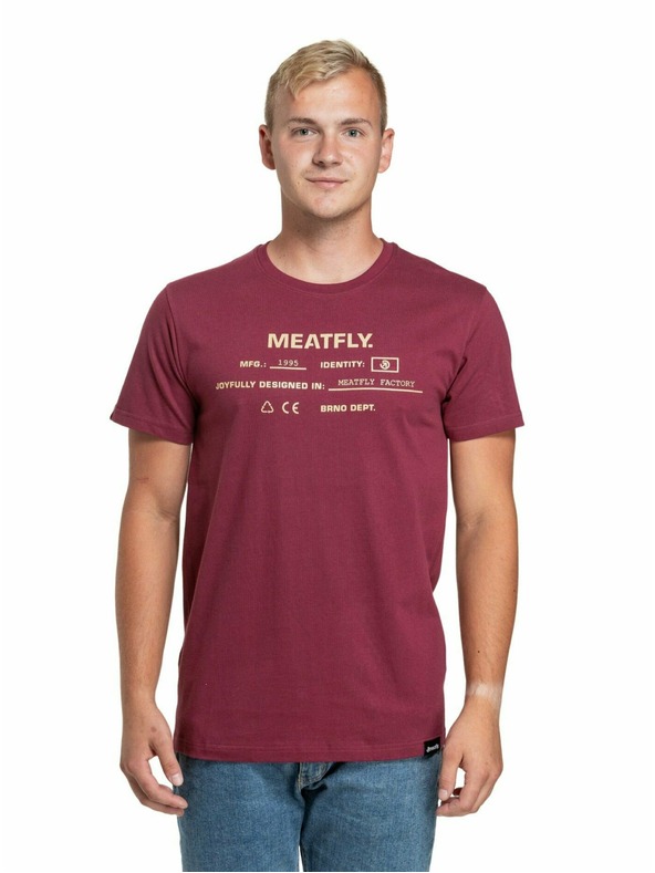 Meatfly Meatfly ανδρικό μπλουζάκι Sign Dark Wine | Κόκκινο | Μέγεθος