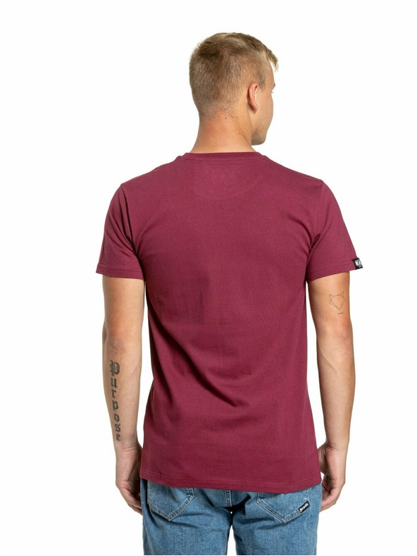 Meatfly Meatfly ανδρικό μπλουζάκι Sign Dark Wine | Κόκκινο | Μέγεθος