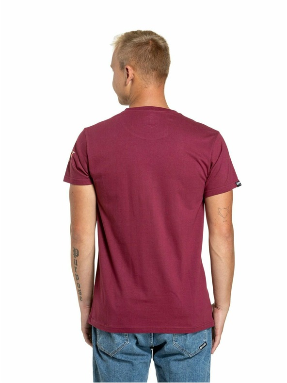 Meatfly Meatfly ανδρικό μπλουζάκι Racing Spirit Dark Wine | Κόκκινο | Μέγεθος S | 100% βαμβάκι