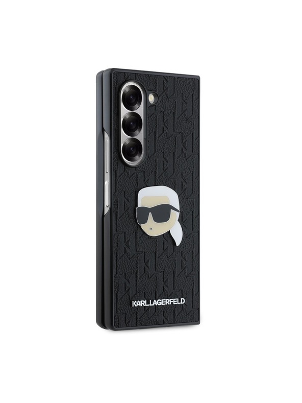 Karl Lagerfeld Karl Lagerfeld PU Saffiano Monogram Karl Head Οπίσθιο Κάλυμμα για Samsung Galaxy Z Fold 6 Black