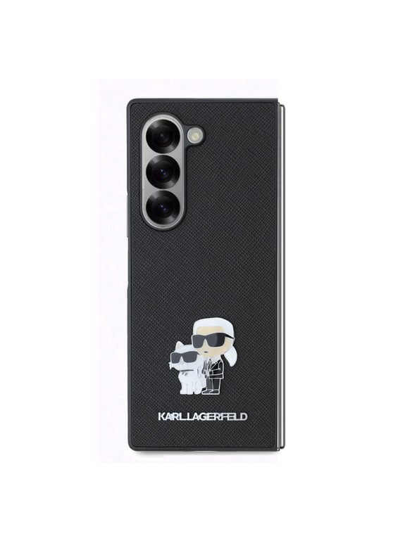 Karl Lagerfeld Karl Lagerfeld PU Saffiano Karl and Choupette Πίσω Κάλυμμα για Samsung Galaxy Z Fold 6 Μαύρο