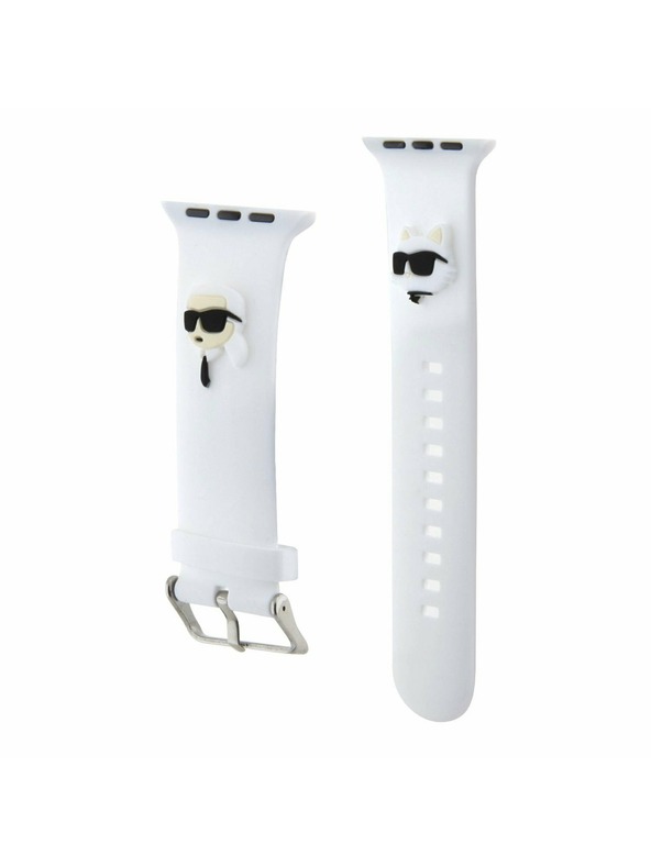 Karl Lagerfeld Karl Lagerfeld Karl and Choupette Head NFT Λουράκι για Apple Watch 38/40/41 Λευκό