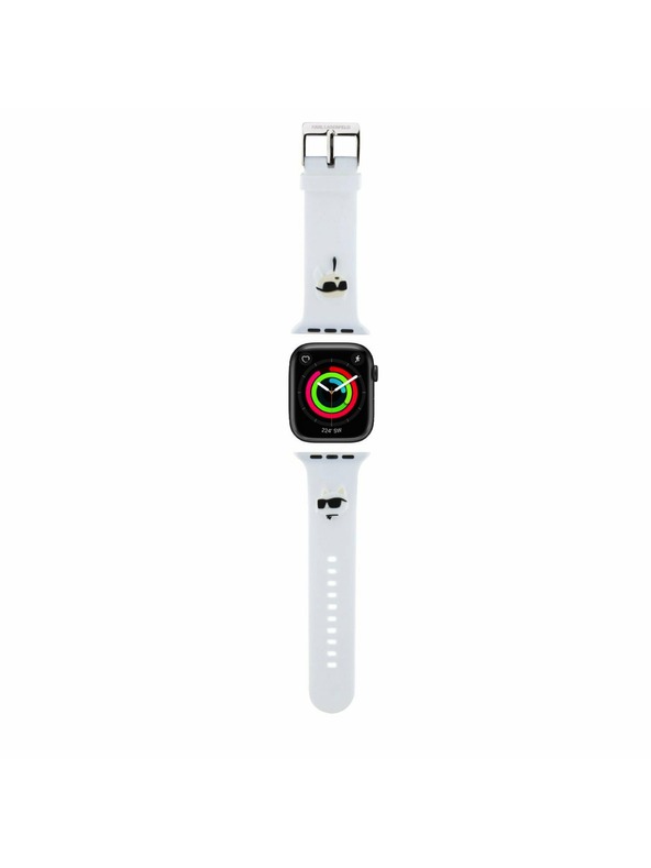 Karl Lagerfeld Karl Lagerfeld Karl and Choupette Head NFT Λουράκι για Apple Watch 38/40/41 Λευκό