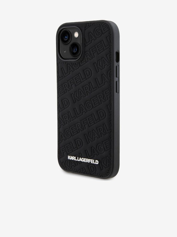 Karl Lagerfeld PU Quilted Pattern Πίσω Κάλυμμα για iPhone 15 Black Karl Lagerfeld