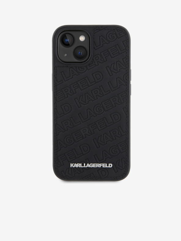 Karl Lagerfeld PU Quilted Pattern Πίσω Κάλυμμα για iPhone 15 Black Karl Lagerfeld