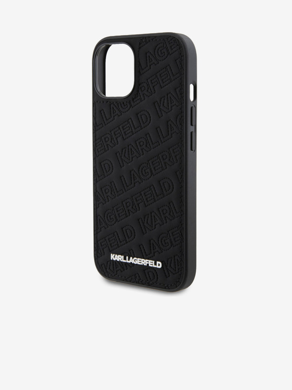 Karl Lagerfeld PU Quilted Pattern Πίσω Κάλυμμα για iPhone 15 Black Karl Lagerfeld