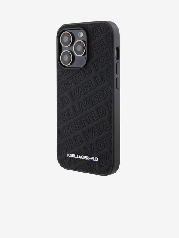 Karl Lagerfeld Karl Lagerfeld PU Καπιτονέ Μοτίβο Οπίσθιο Κάλυμμα για iPhone 15 Pro Μαύρο