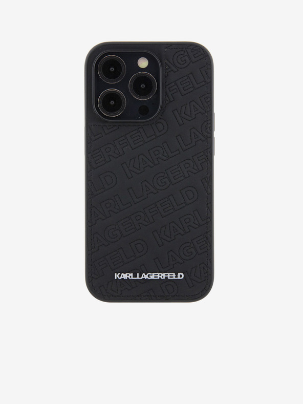 Karl Lagerfeld Karl Lagerfeld PU Καπιτονέ Μοτίβο Οπίσθιο Κάλυμμα για iPhone 15 Pro Μαύρο