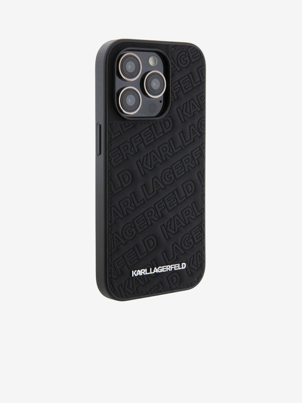 Karl Lagerfeld Karl Lagerfeld PU Καπιτονέ Μοτίβο Οπίσθιο Κάλυμμα για iPhone 15 Pro Μαύρο
