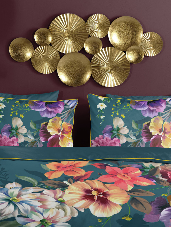 Descanso Πετρόλ σατέν κλινοσκεπάσματα Descanso 140 x 220 cm