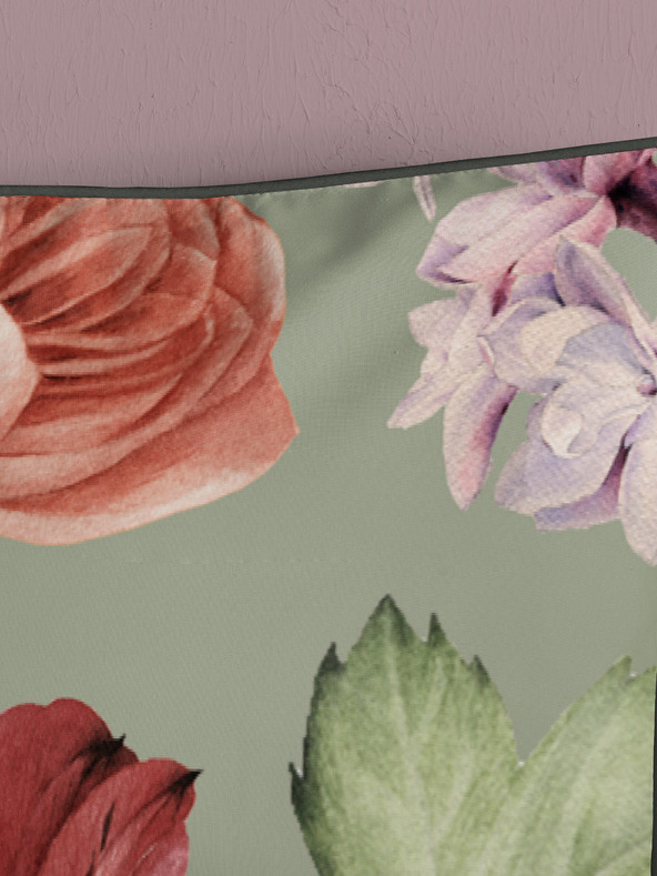 Descanso Πράσινο σατέν σατέν σεντόνι Descanso αναστρέψιμο με σχέδια 140 x 200 cm