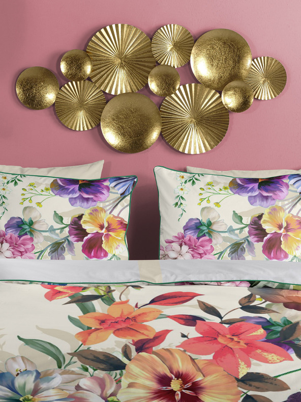 Descanso Κρεμ σατέν σεντόνια Descanso 140 x 220 cm