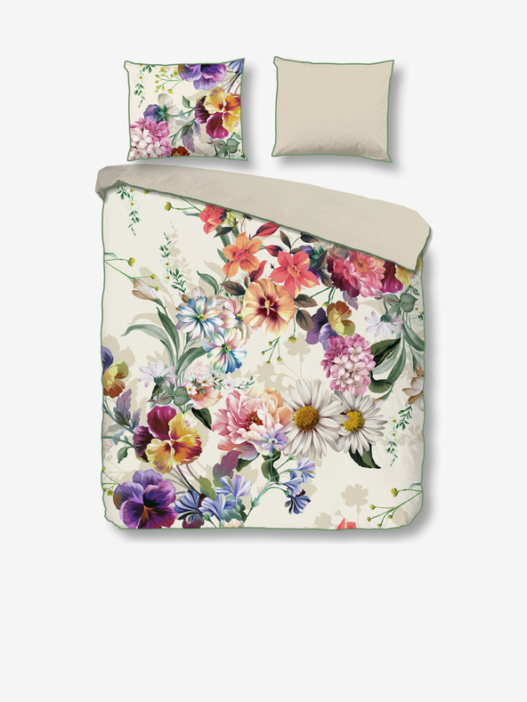 Descanso Κρεμ σατέν σεντόνια Descanso 140 x 220 cm