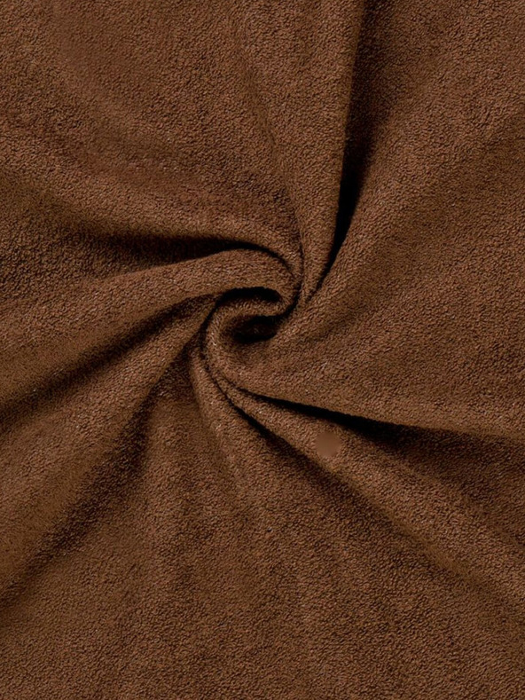 Kvalitex Φύλλο πετσετέ μονό 120x200cm καφέ σκούρο Kvalitex