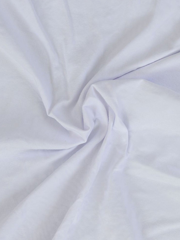 Kvalitex Σεντόνι ζέρσεϊ με λύκρα 180x200εκ. λευκό Kvalitex