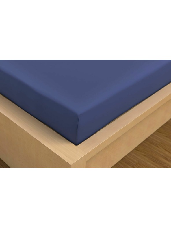 Kvalitex Σατέν σεντόνι Luxury Collection 200x200εκ. σκούρο μπλε Kvalitex