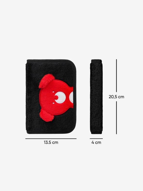 BAAGL  Μαύρη σχολική μολυβοθήκη μονής βαθμίδας teribear Baagl