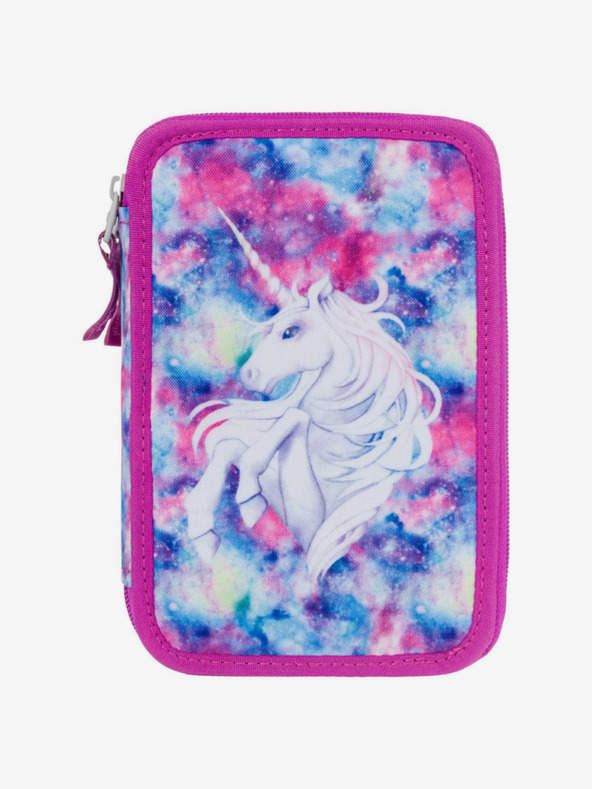 BAAGL  Ροζ σχολική μολυβοθήκη δύο επιπέδων Baagl Μονόκερος