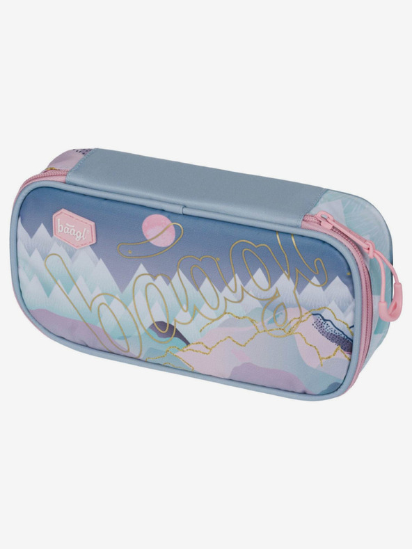 BAAGL  Γκρι σχολική μολυβοθήκη skate moon Baagl