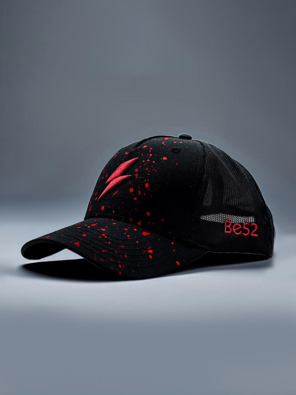 Be52 Be52 Bolt splash καπέλο premium μαύρο/κόκκινο