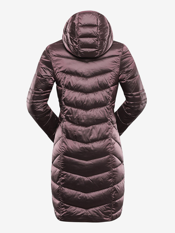 ALPINE PRO Γυναικείο μακρύ υπερελαφρύ παλτό ALPINE PRO OREFA ροζ