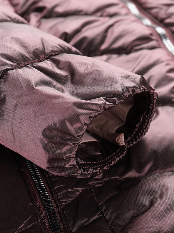 ALPINE PRO Γυναικείο μακρύ υπερελαφρύ παλτό ALPINE PRO OREFA ροζ