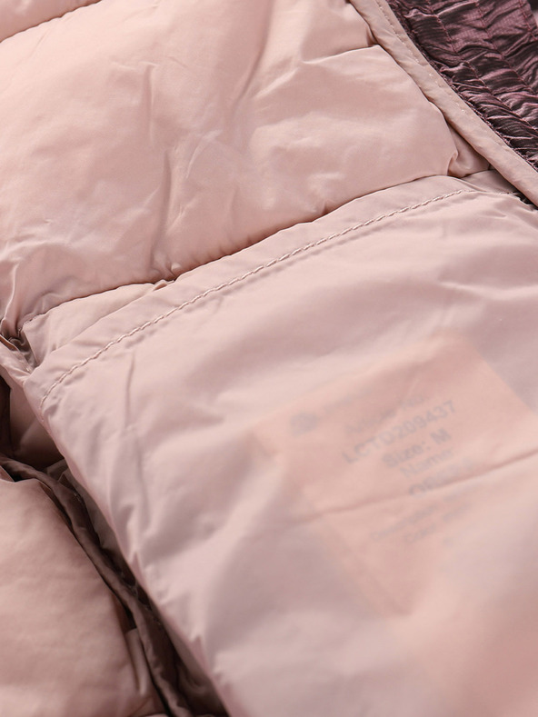 ALPINE PRO Γυναικείο μακρύ υπερελαφρύ παλτό ALPINE PRO OREFA ροζ