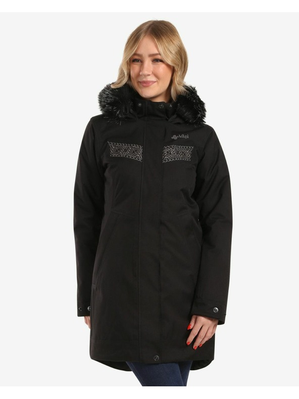 Kilpi Γυναικείο χειμερινό παλτό Kilpi PERU-W Μαύρο