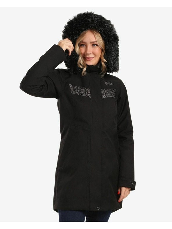 Kilpi Γυναικείο χειμερινό παλτό Kilpi PERU-W Μαύρο