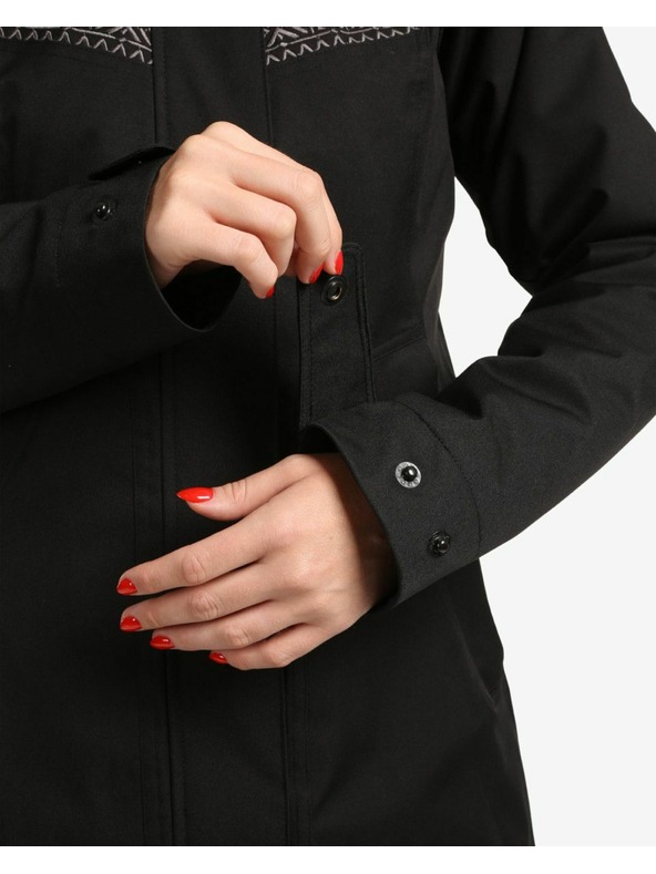 Kilpi Γυναικείο χειμερινό παλτό Kilpi PERU-W Μαύρο