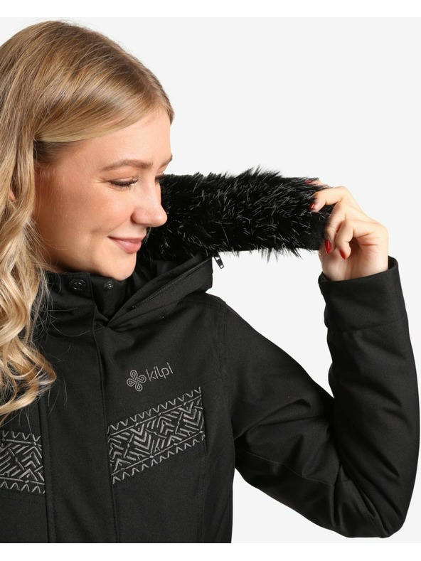 Kilpi Γυναικείο χειμερινό παλτό Kilpi PERU-W Μαύρο