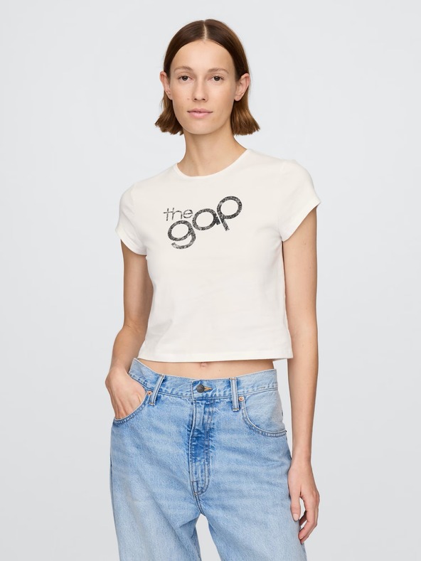 GAP Crop T-shirt με λογότυπο GAP