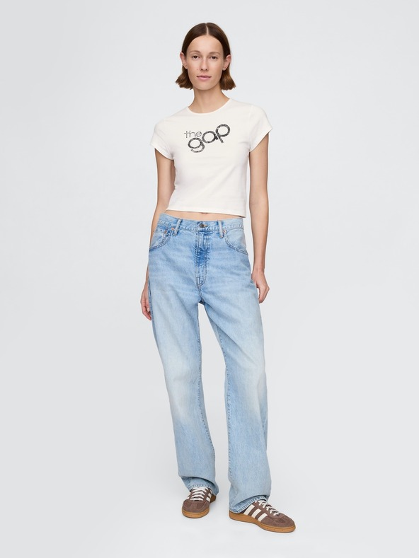 GAP Crop T-shirt με λογότυπο GAP