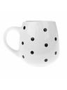 Casa de Engel Κεραμική κούπα, λευκή με μαύρα πουά, 520μλ, 12/36
