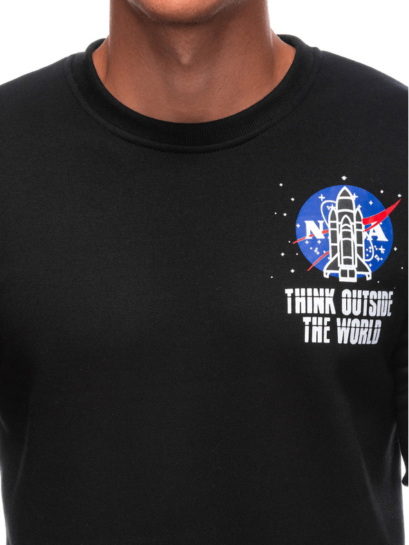 Edoti EDOTI Ανδρικό φούτερ με κουκούλα, μαύρο