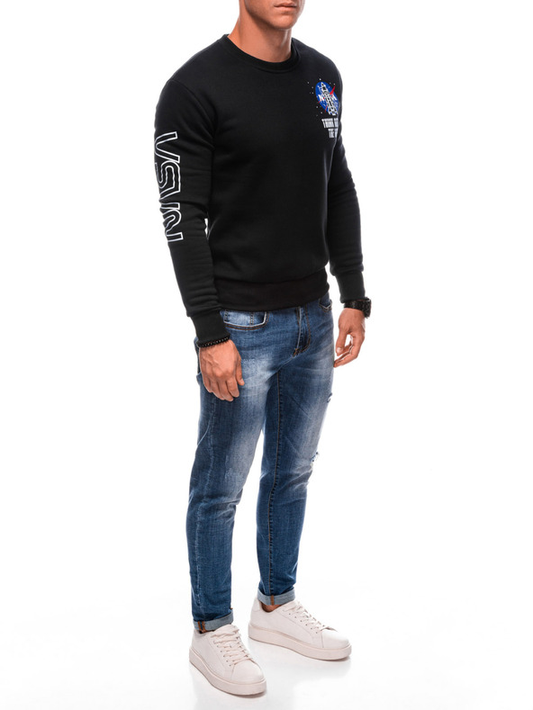 Edoti EDOTI Ανδρικό φούτερ με κουκούλα, μαύρο